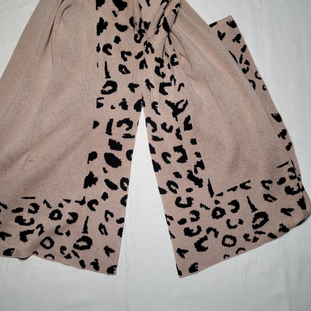 Leopard Print Pullover Sweater Mock Neck Womens Small Boho Animal Print - Picture 7 of 9